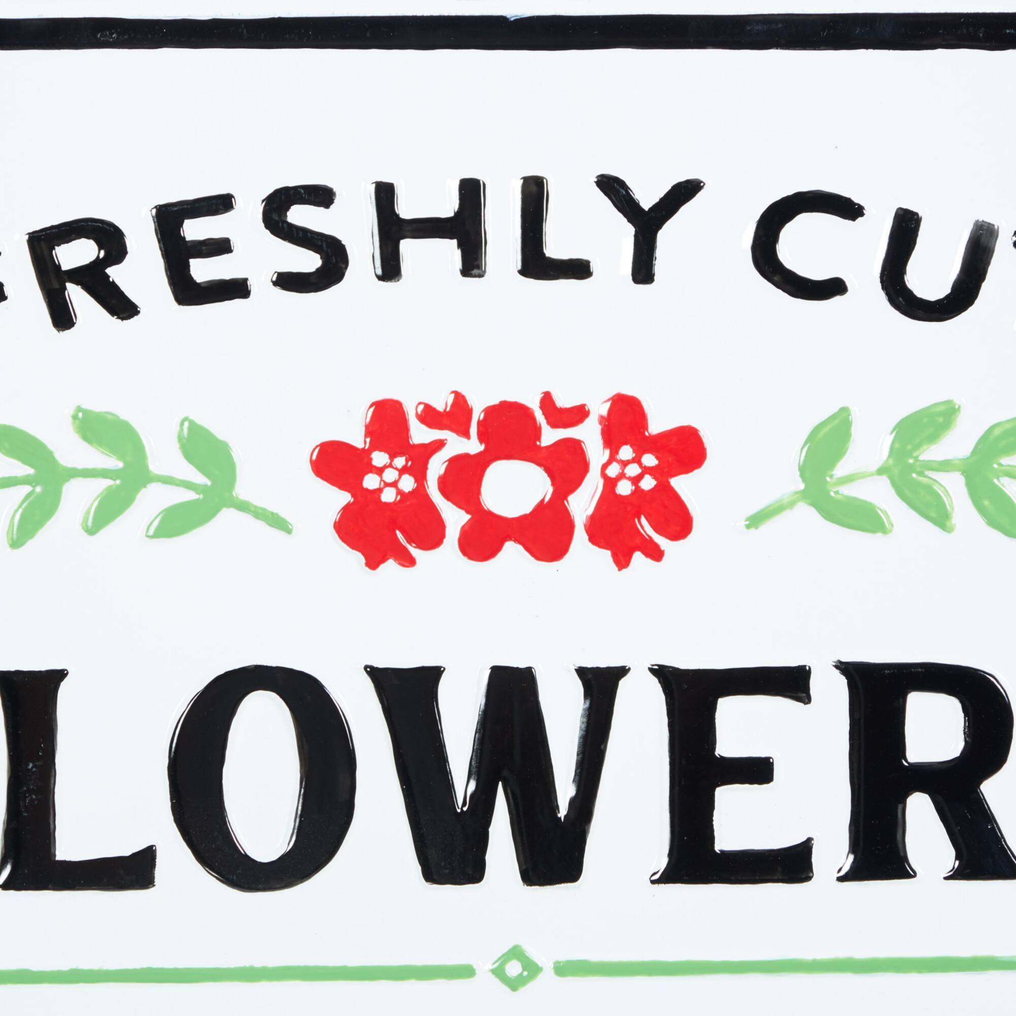 20" White Farmhouse Metal Wall Sign